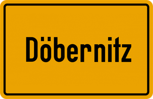 Ortsschild Döbernitz