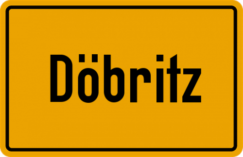 Ortsschild Döbritz