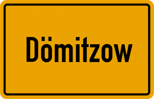 Ortsschild Dömitzow