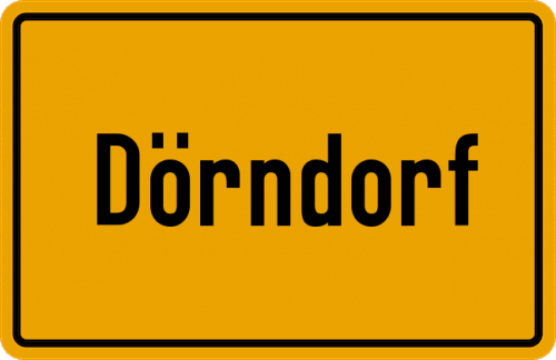 Ortsschild Dörndorf, Mittelfranken