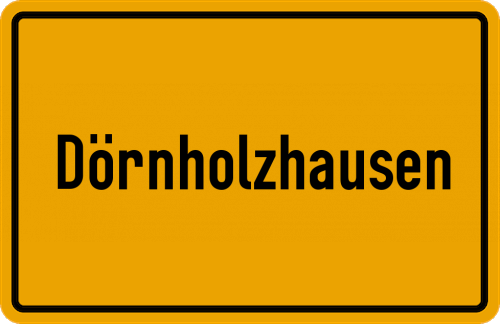 Ortsschild Dörnholzhausen