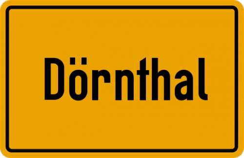 Ortsschild Dörnthal, Kreis Hof, Saale