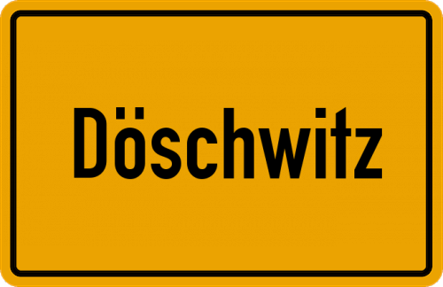 Ortsschild Döschwitz