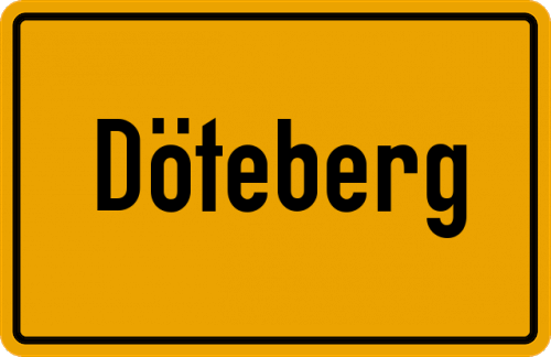 Ortsschild Döteberg