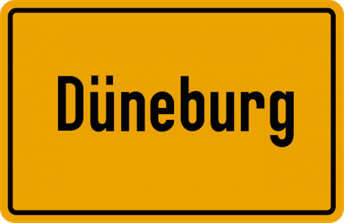Ortsschild Düneburg, Ems