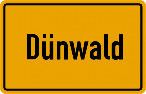 Ortsschild Dünwald