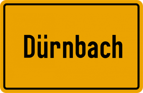 Ortsschild Dürnbach, Kreis Miesbach