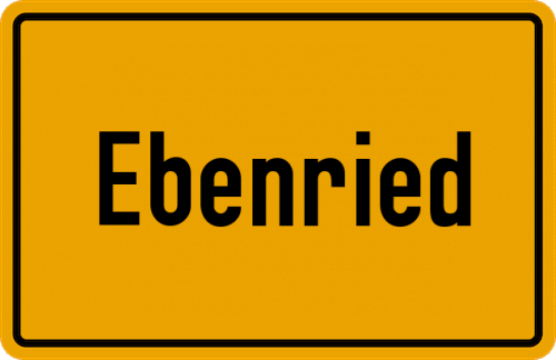 Ortsschild Ebenried