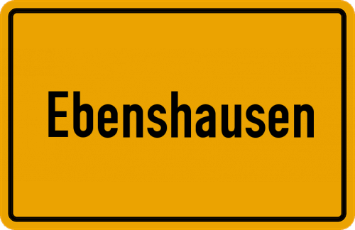 Ortsschild Ebenshausen