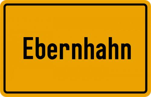 Ortsschild Ebernhahn