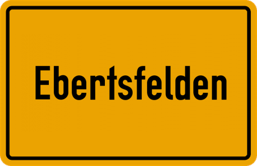 Ortsschild Ebertsfelden, Niederbayern