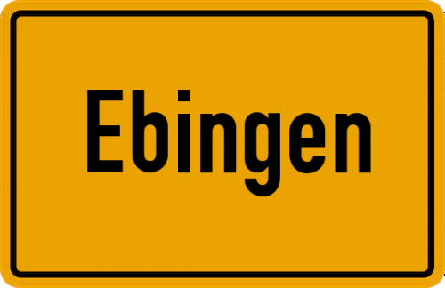 Ortsschild Ebingen