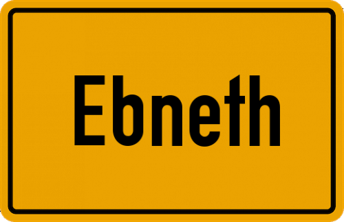 Ortsschild Ebneth