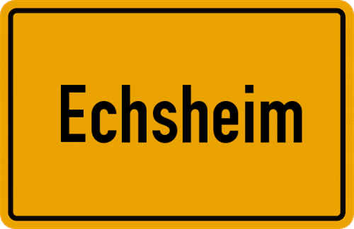 Ortsschild Echsheim