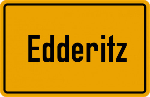 Ortsschild Edderitz