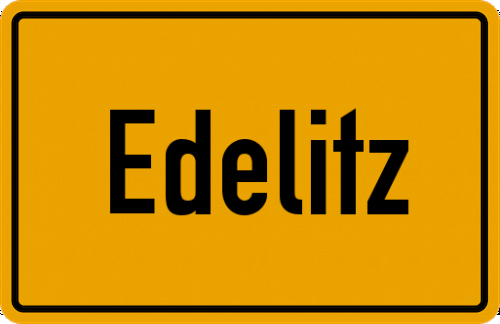 Ortsschild Edelitz
