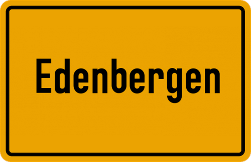 Ortsschild Edenbergen