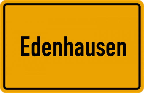 Ortsschild Edenhausen, Schwaben