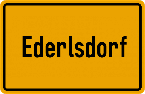 Ortsschild Ederlsdorf