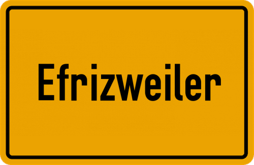 Ortsschild Efrizweiler