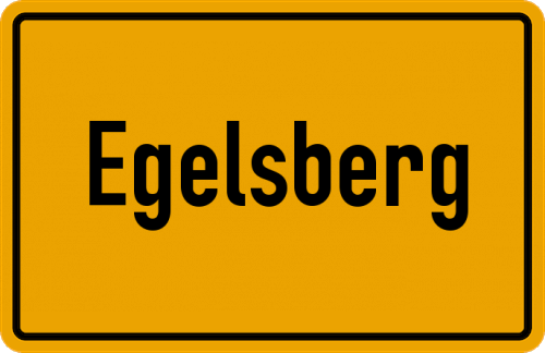 Ortsschild Egelsberg, Niederbayern