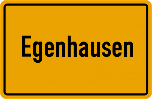 Ortsschild Egenhausen, Mittelfranken