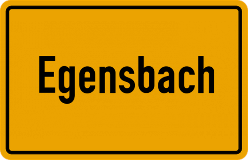 Ortsschild Egensbach, Mittelfranken