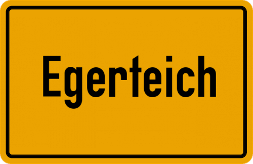 Ortsschild Egerteich