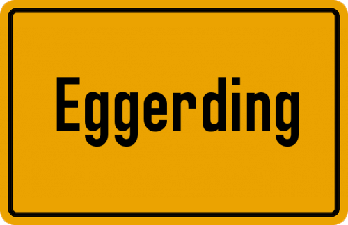 Ortsschild Eggerding, Niederbayern