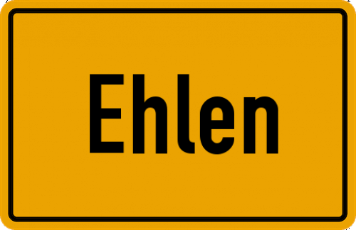 Ortsschild Ehlen, Hessen