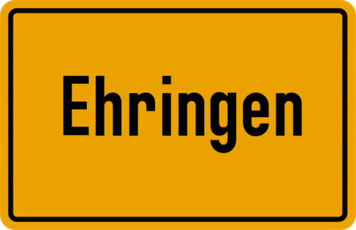 Ortsschild Ehringen, Hessen