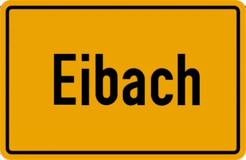 Ortsschild Eibach, Mittelfranken