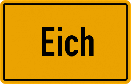 Ortsschild Eich, Allgäu