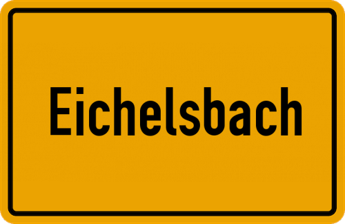 Ortsschild Eichelsbach