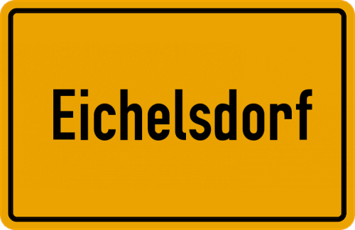Ortsschild Eichelsdorf, Unterfranken
