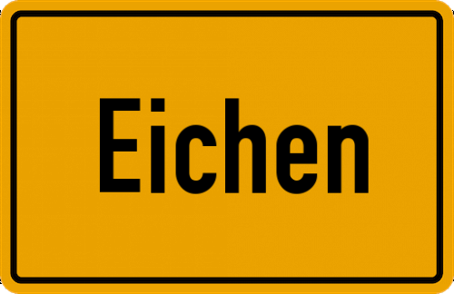 Ortsschild Eichen, Hessen