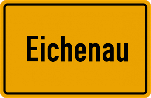 Ortsschild Eichenau, Kreis Fulda