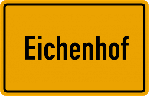 Ortsschild Eichenhof