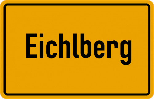 Ortsschild Eichlberg, Donau
