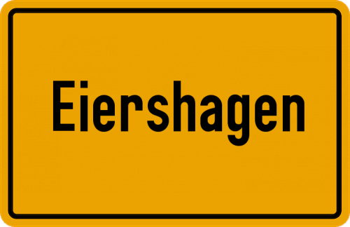 Ortsschild Eiershagen, Oberberg Kreis