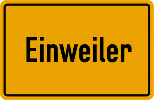 Ortsschild Einweiler