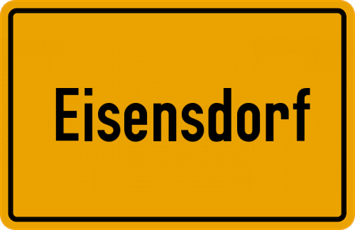 Ortsschild Eisensdorf