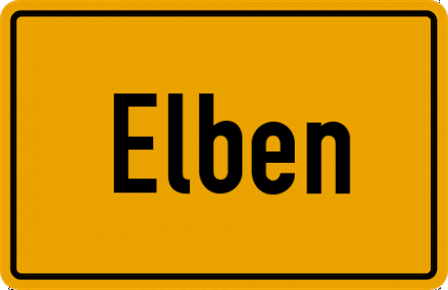 Ortsschild Elben, Kreis Olpe, Biggesee