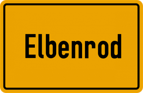 Ortsschild Elbenrod