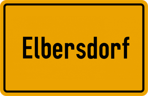 Ortsschild Elbersdorf, Kreis Melsungen