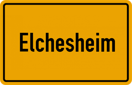 Ortsschild Elchesheim