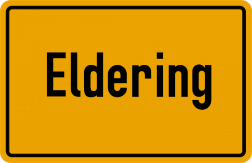 Ortsschild Eldering