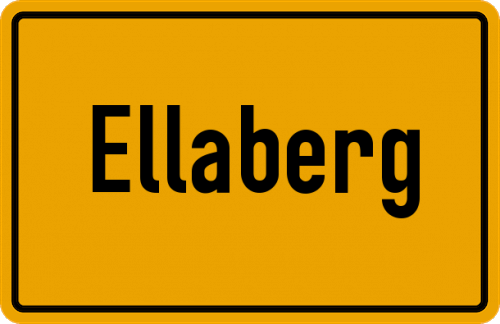 Ortsschild Ellaberg