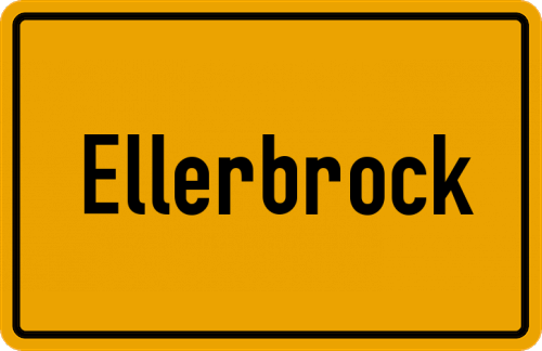 Ortsschild Ellerbrock