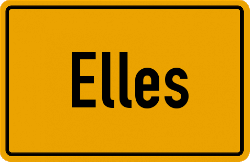 Ortsschild Elles